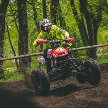 person riding on ATV
